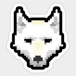 Pixel Wolf Sticker